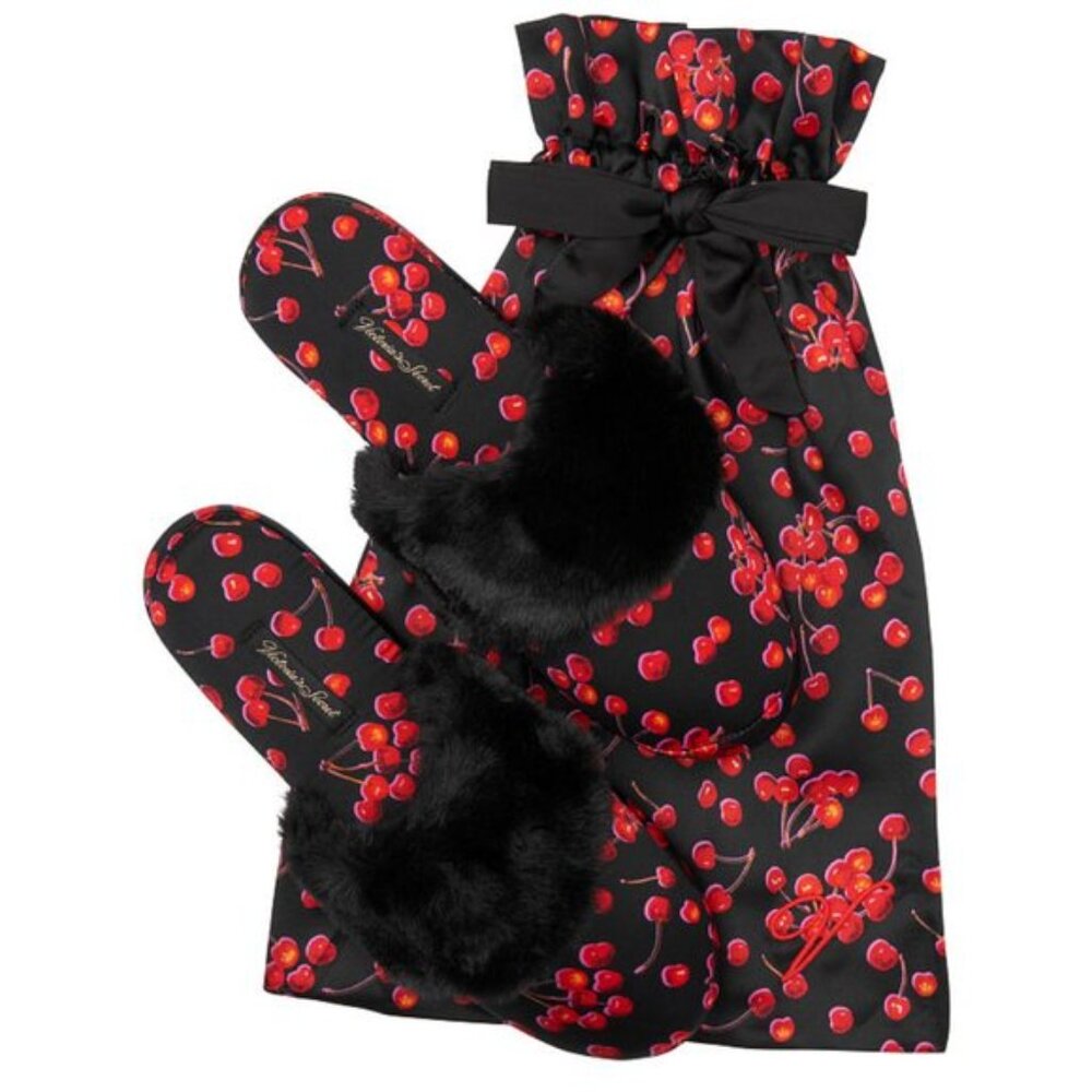 Victoria Secrets Satin Slippers w/Bag NWT SZ L